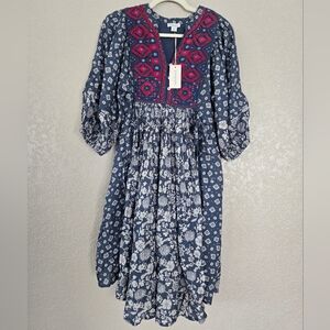 NWT Sundance Embroidered Boho Dress M